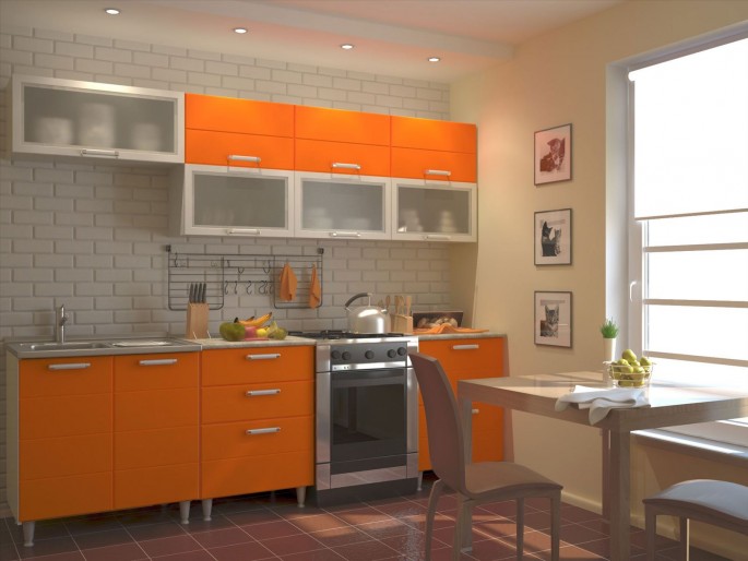 Как оформить интерьер кухни персикового цвета самостоятельно