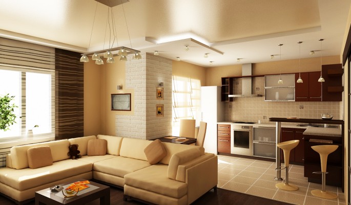 Дизайн кухни, совмещенной с гостиной: нюансы зонирования и интерьера