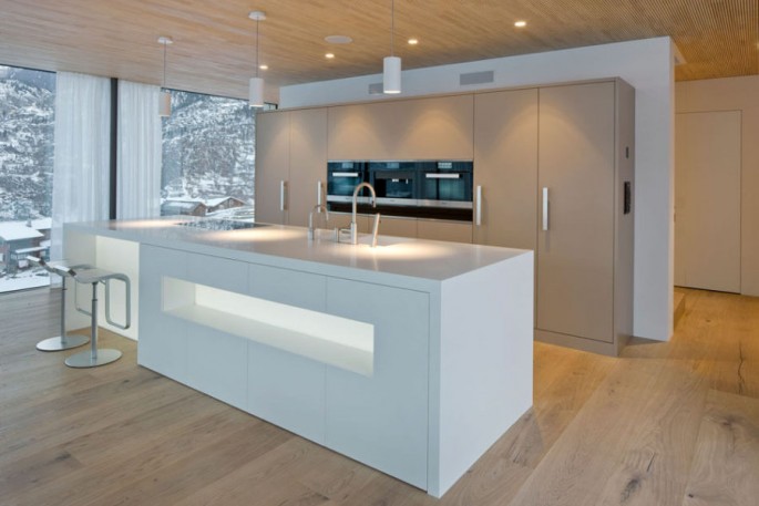 Кухонный интерьер в минималистическом стиле: совмещаем интерьер кухни и гостиной