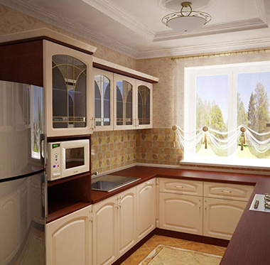 Дизайн кухни 6 кв.м - фото, интерьер кухни площадью 6 кв м