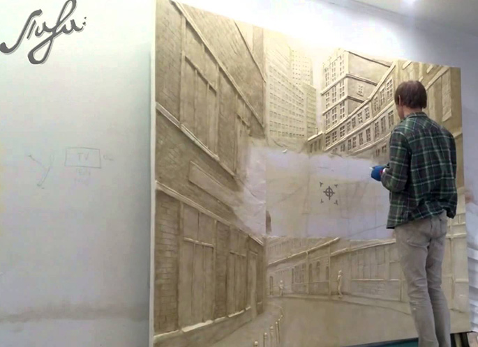 Фрески на твердом основании в дальнейшем можно повесить на стену, как картину, или вмонтировать в нее