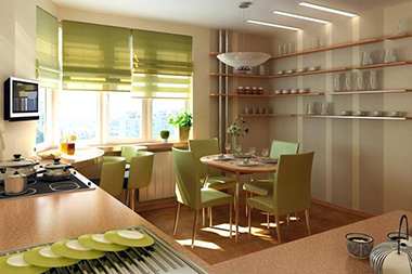 Белые оттенки в кухонном пространстве легко комбинируются с другими светлыми цветами, и при удачном сочетании могут сделать его уникальным