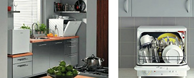 Настольные посудомоечные машины прекрасно впишутся даже в самую миниатюрную кухонную зону