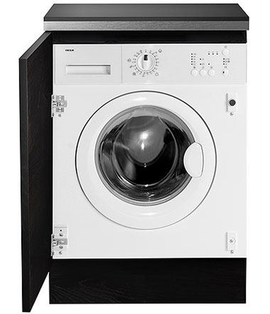 Встраиваемая стиральная машина ИКЕА полностью интегрируется в кухонный гарнитур