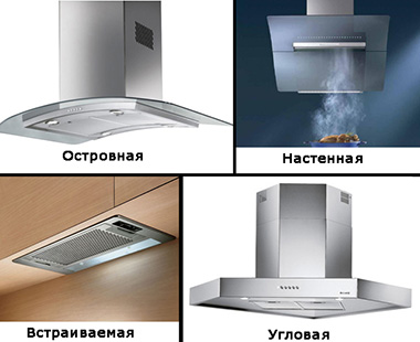 Основные виды вытяжек для кухни с воздуховодом. Из всего многообразия легко выбрать вариант под каждый конкретный интерьер.